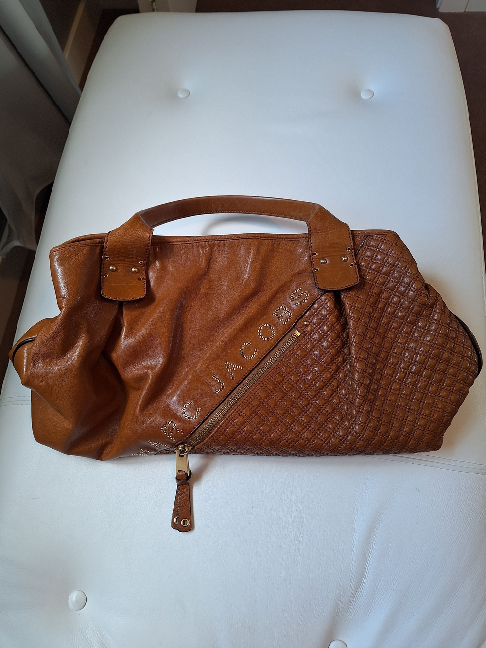 Marc Jacobs Cognac Quilted Leather Shoulder Bag - Picture 12 of 13